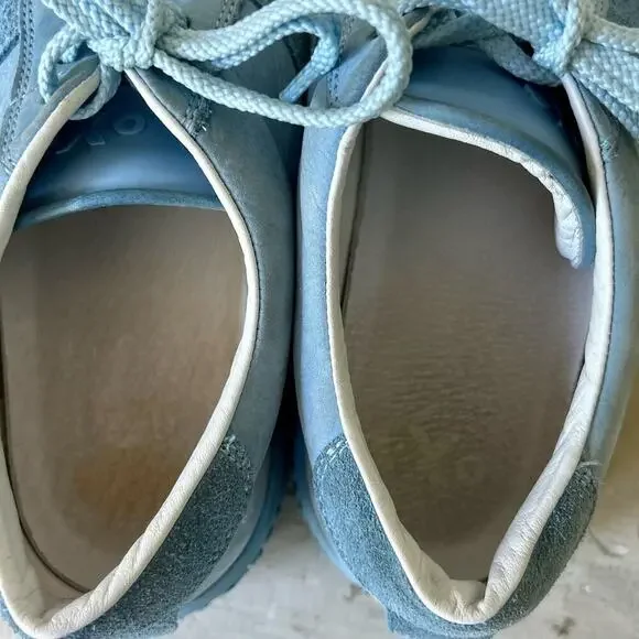 oXs Woobie suede leather baby blue preppy pastel sneaker luxury Blokecore 8 - Picture 13 of 15